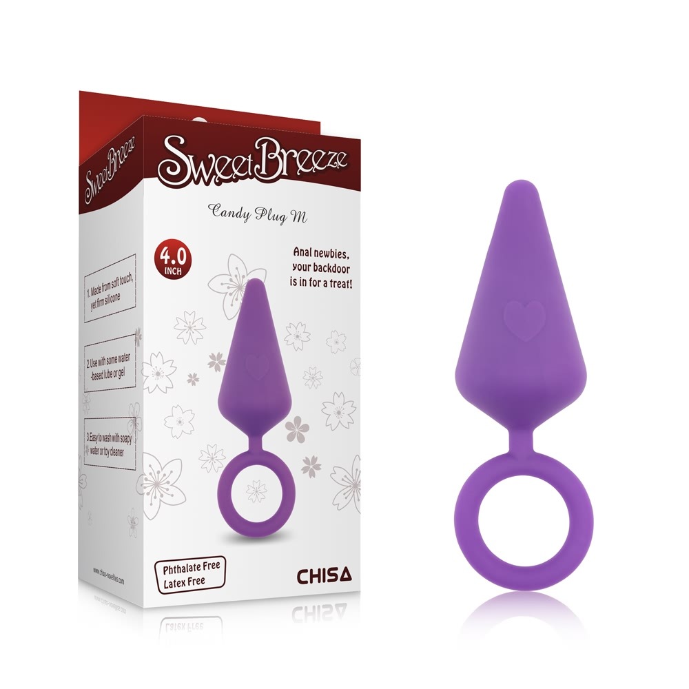 Секс игрушки - Анальная пробка c кольцом Chisa Sweet Breeze, фиолетовый, M