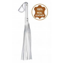 Флоггер из натуральной кожи Flirty Leather - White, BG-00034
