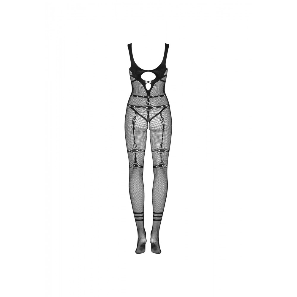 Эротическое белье - Комбинезон сетка Obsessive Bodystocking N123, чорный, One Size 5