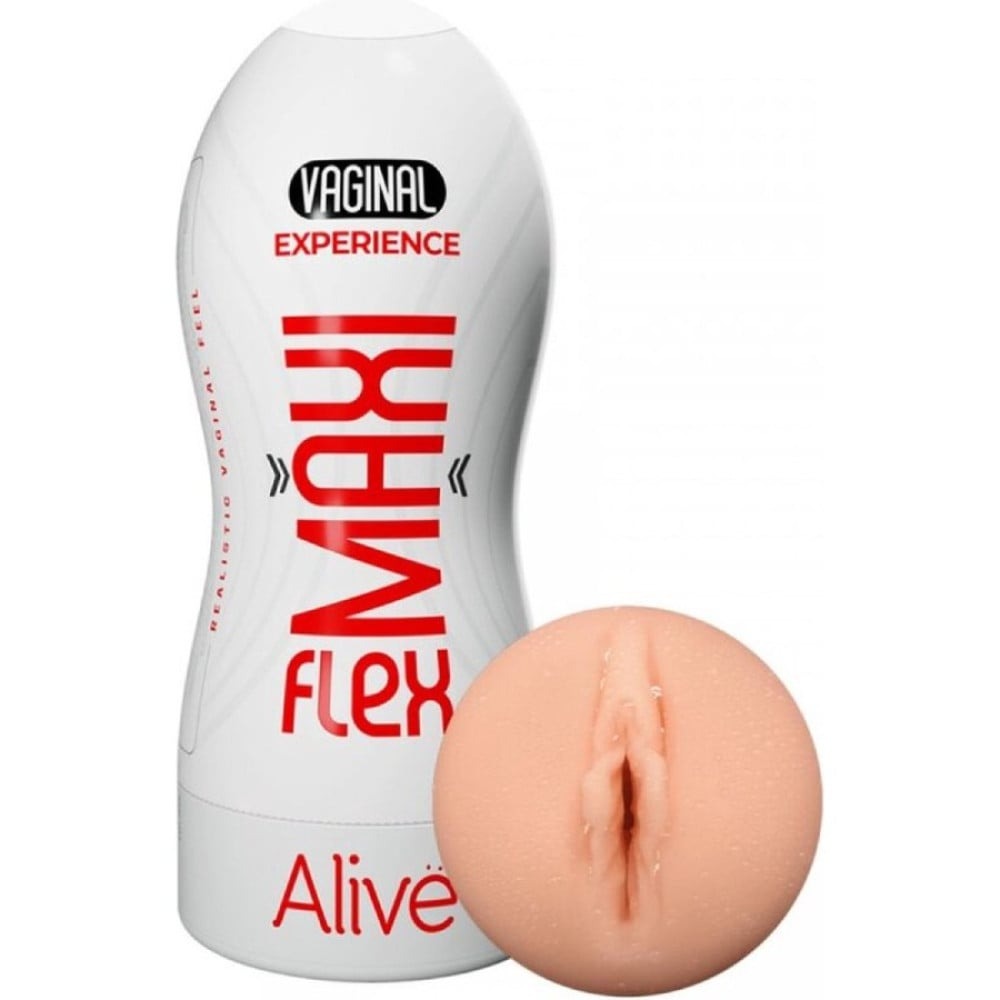 Секс игрушки - Мастурбатор вагина Alive Maxi Flex бежевый в белой колбе