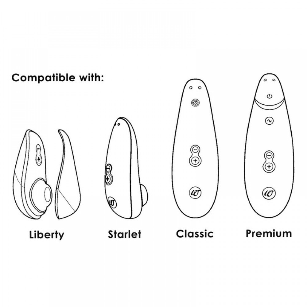 Секс игрушки - Набор насадок на Womanizer Premium, Liberty, Starlet, Classic, размер S 2