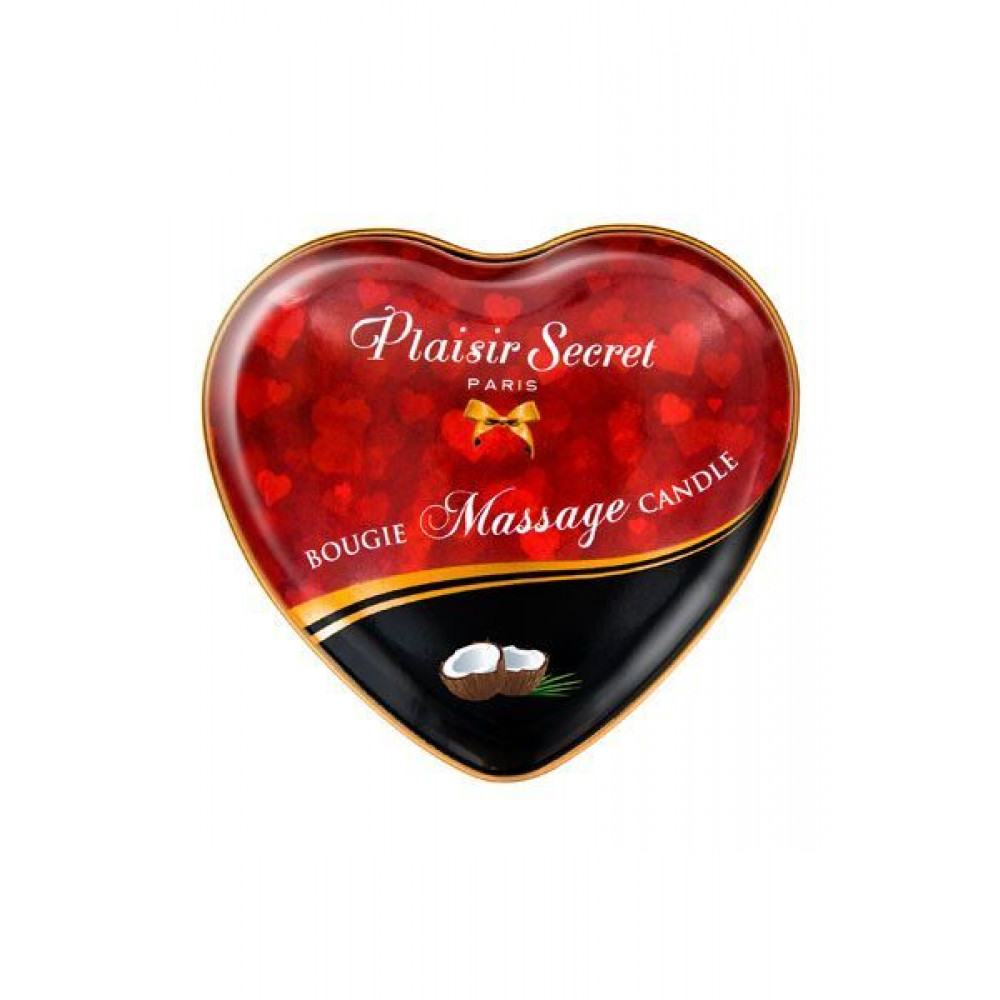 Массажные свечи - Массажная свеча сердечко Plaisirs Secrets Coconut (35 мл) 2