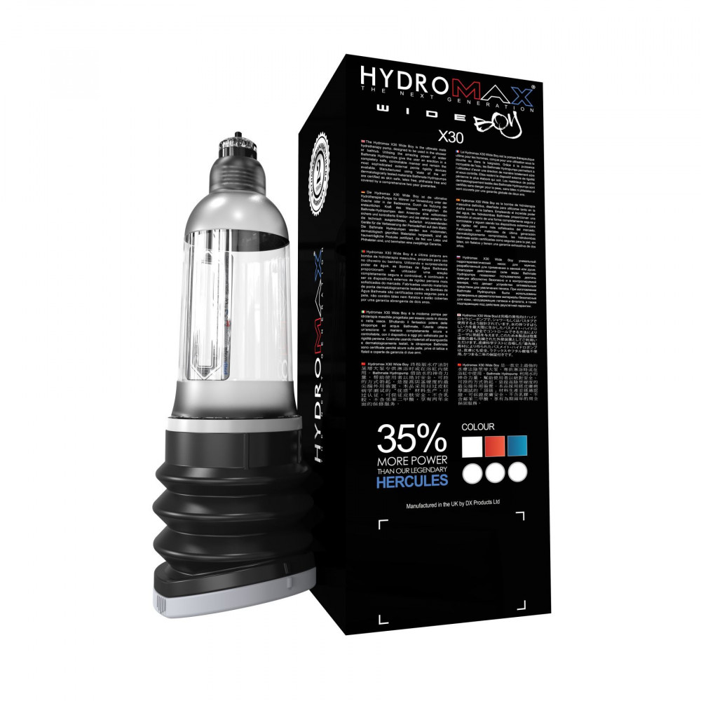 Гидропомпы - Гидропомпа Bathmate Hydromax 7 WideBoyClear (X30) для члена длиной от 12,5 до 18см, диаметр до 5,5см 3