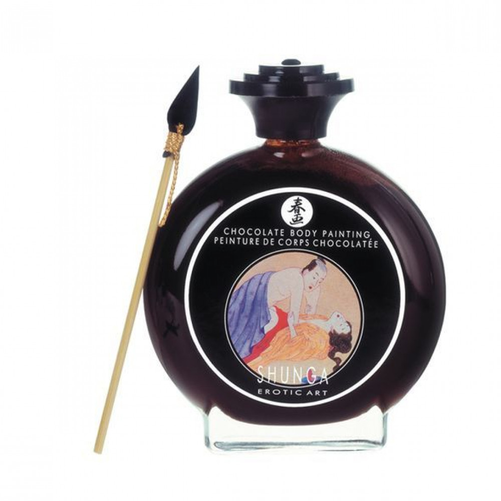 Интимная косметика - Краска для тела Shunga BODYPAINTING - Aphrodisiac chocolate (100 мл) без глютена и парабенов