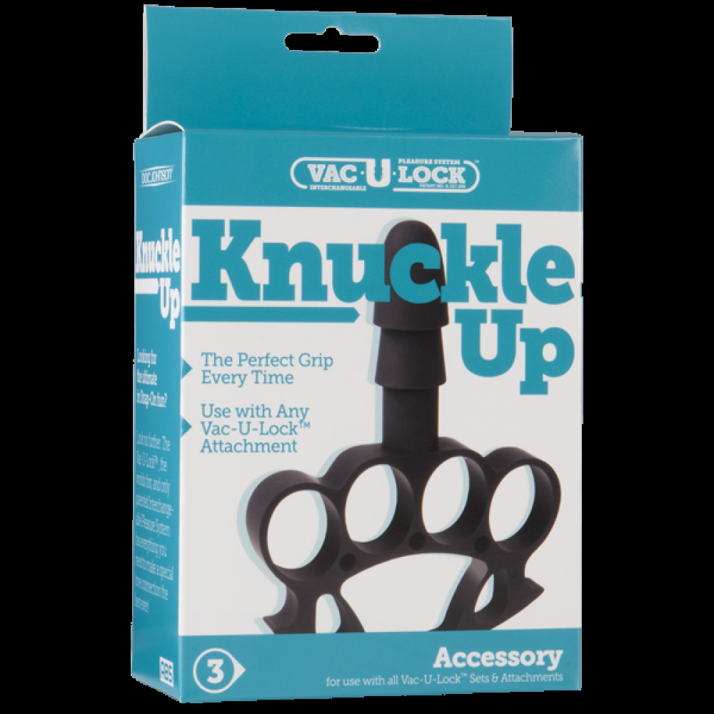  - Держатель-кастет Doc Johnson с креплением Vac-U-Lock - Knuckle Up для игрушек 1