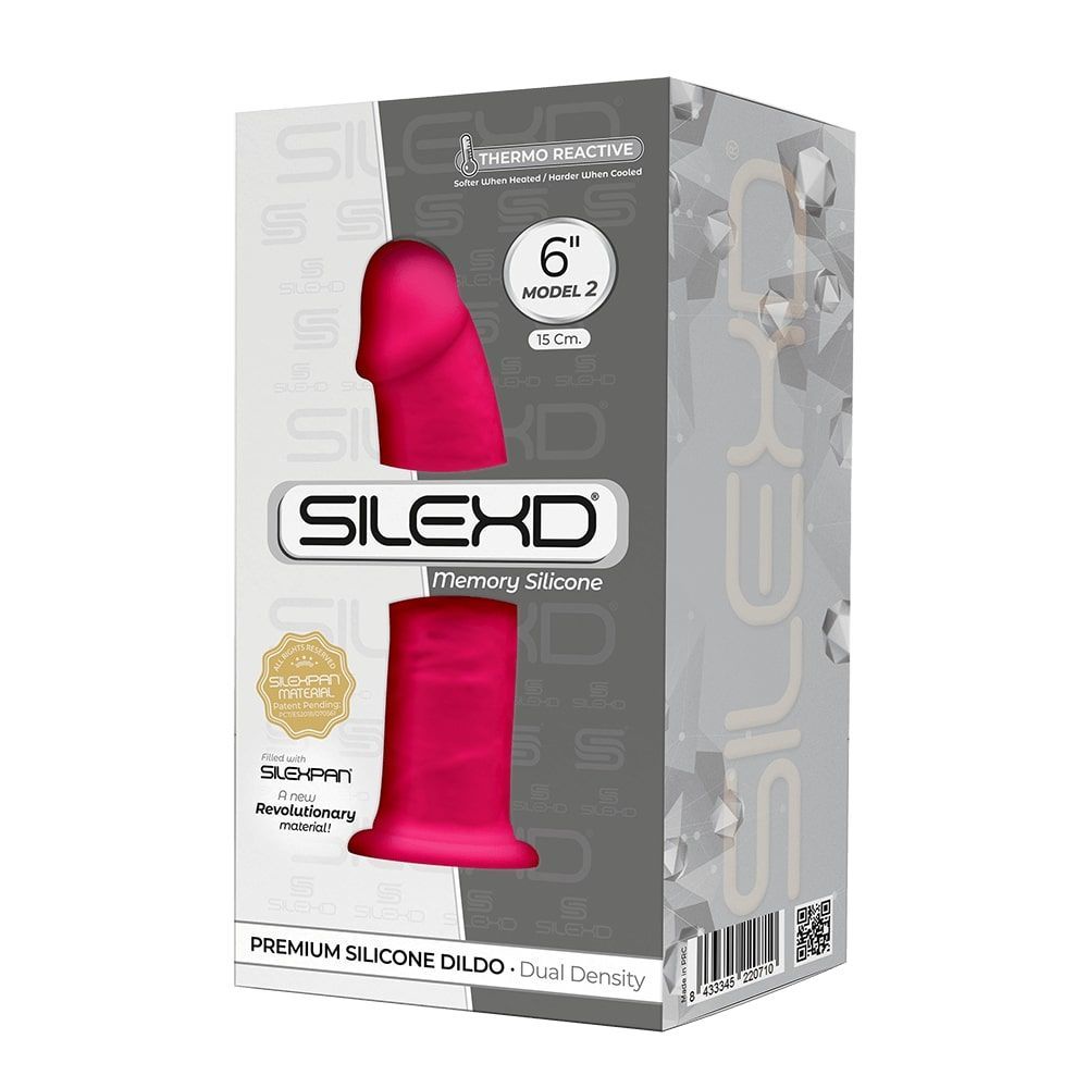 Фаллоимитаторы на присоске, двойные - Фаллоимитатор SilexD Robby Pink (MODEL 2 size 6in), двухслойный, силикон+Silexpan, диаметр 3,5см 1