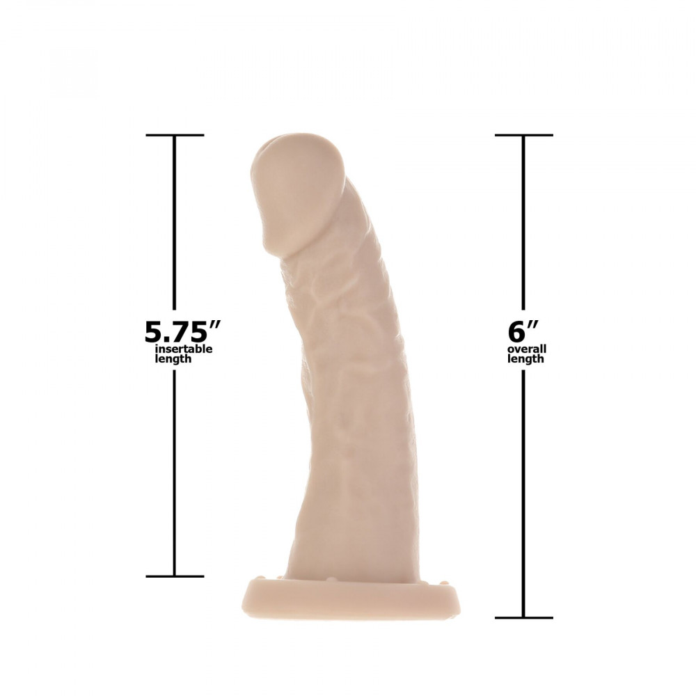 Фаллоимитаторы на присоске, двойные - Изогнутый фаллоимитатор на присоске ADDICTION — Edward 6″ Curved Dong, вибропуля в подарок 4