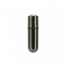 Вибропуля PowerBullet First-Class Bullet 2.5″ with Key Chain Pouch, Gun Metal, 9 режимов вибрации