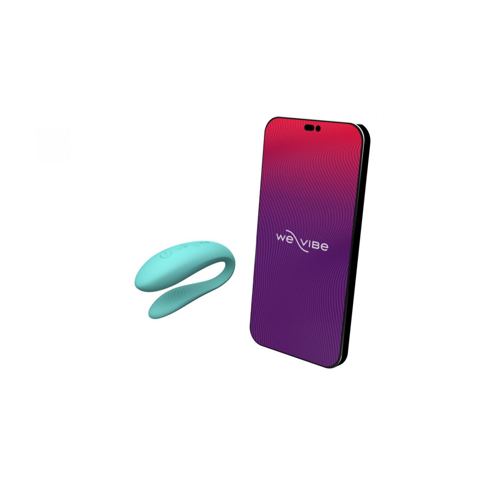 Вибраторы для пар - Смарт-вибратор для пар We-Vibe Sync Lite Aqua, 10 виброрежимов, можно совмещать с проникающим сексом