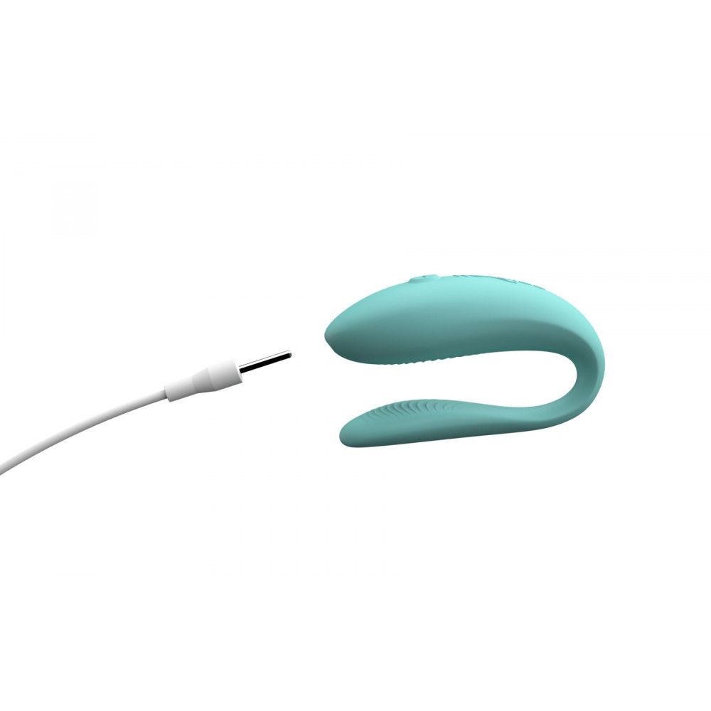 Вибраторы для пар - Смарт-вибратор для пар We-Vibe Sync Lite Aqua, 10 виброрежимов, можно совмещать с проникающим сексом 7