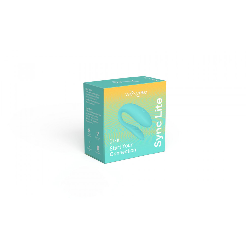 Вибраторы для пар - Смарт-вибратор для пар We-Vibe Sync Lite Aqua, 10 виброрежимов, можно совмещать с проникающим сексом 3