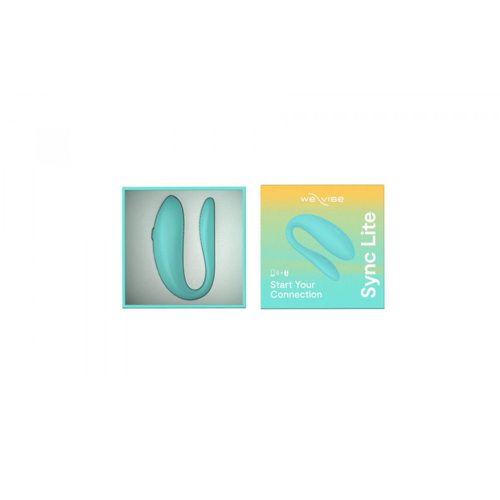 Вибраторы для пар - Смарт-вибратор для пар We-Vibe Sync Lite Aqua, 10 виброрежимов, можно совмещать с проникающим сексом 5