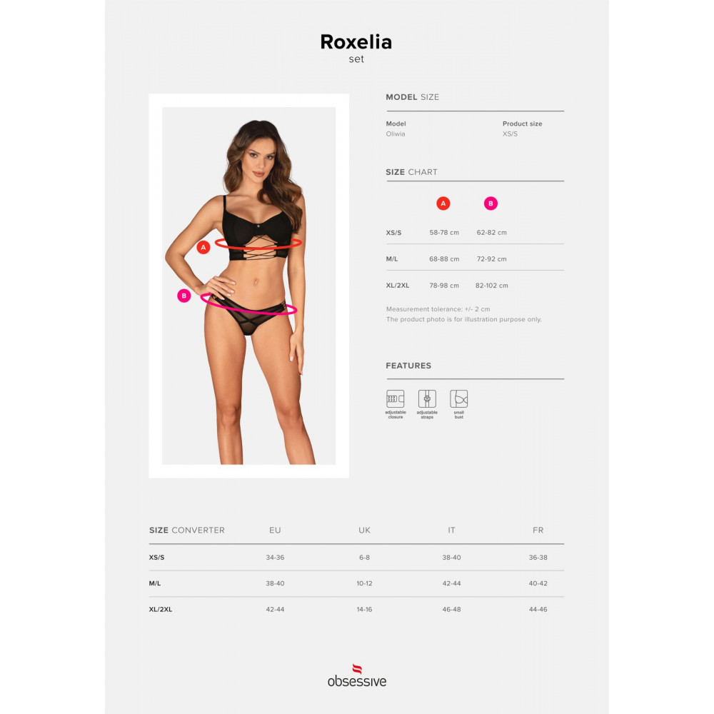Эротические комплекты - Комплект Obsessive Roxelia 2-pcs set M/L 3
