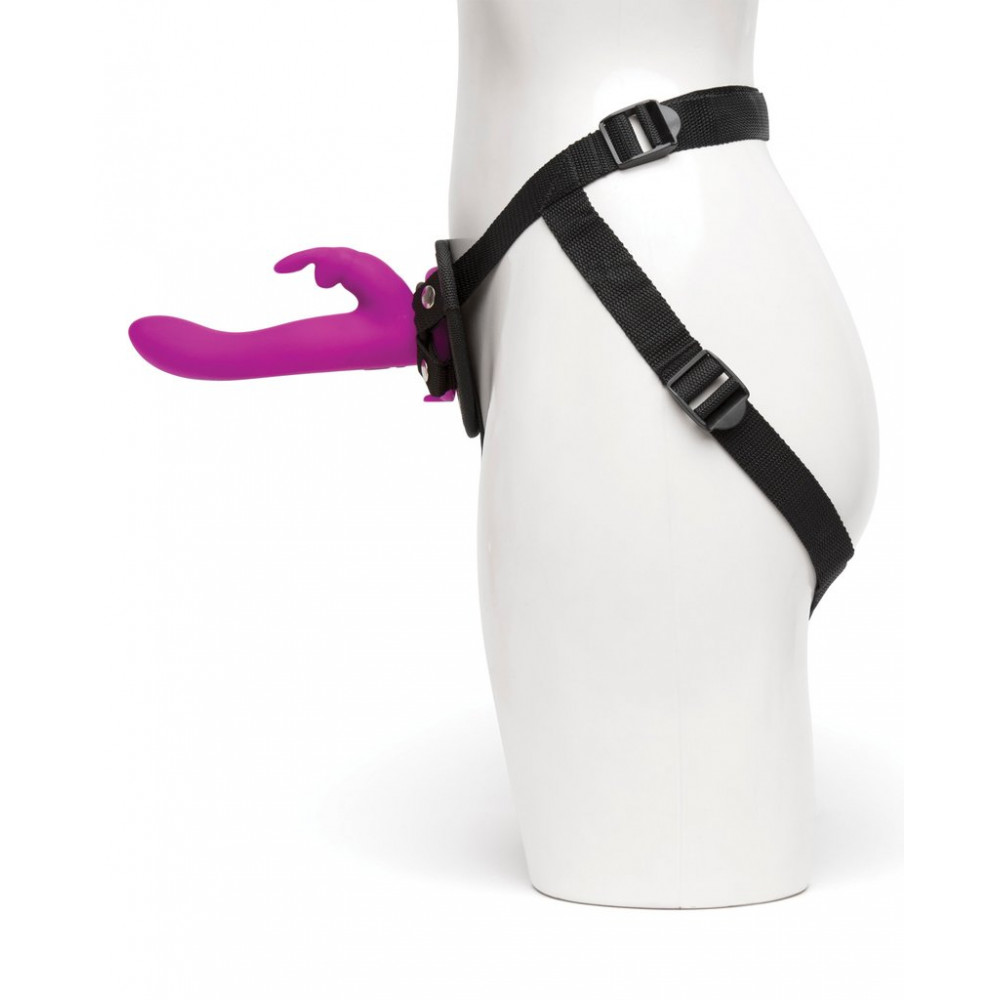 Женские страпоны - Страпон -кролик с вибрацией и трусиками Happy Rabbit Rechargeable Vibrating Strap-On Harness Set 4