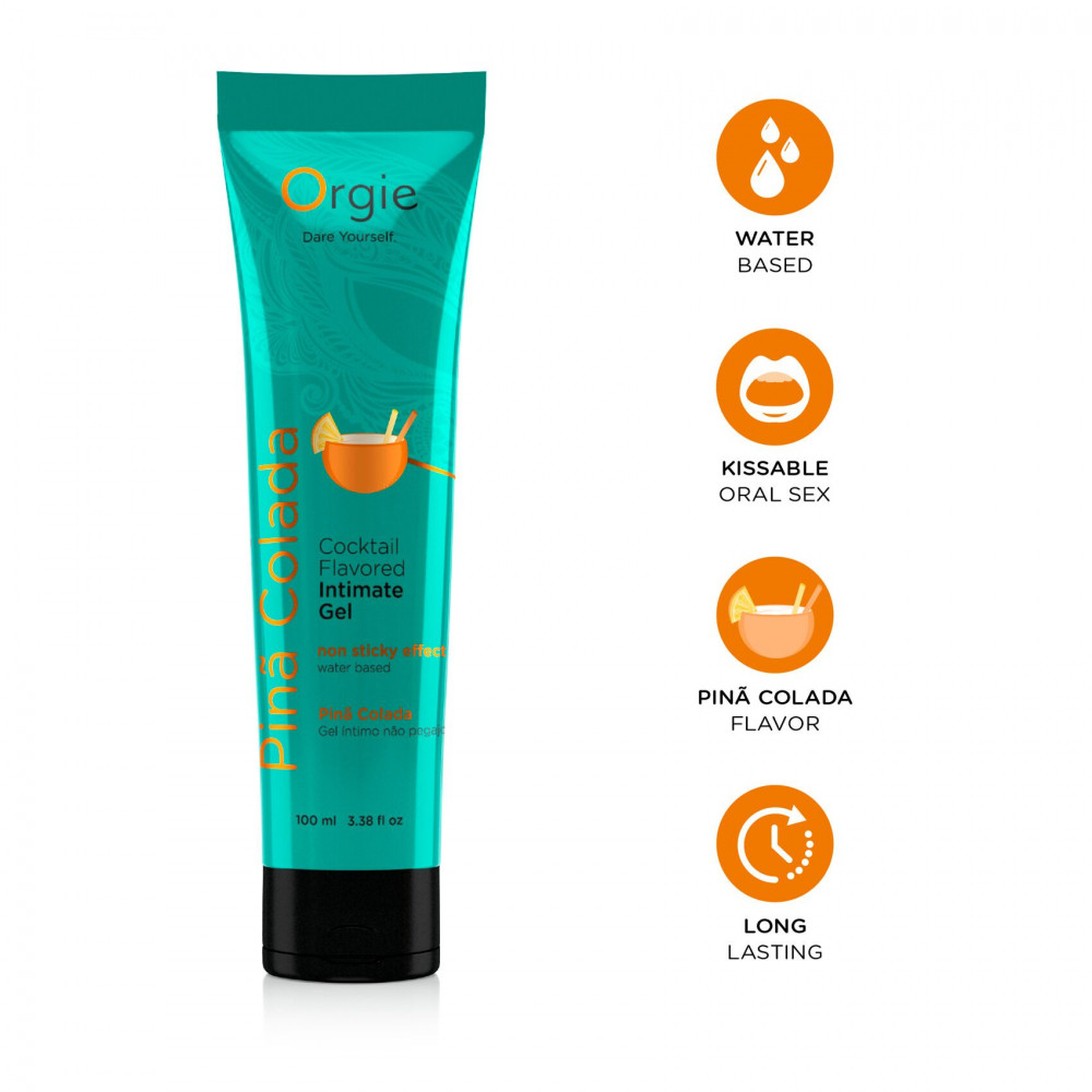 Оральные смазки - Лубрикант на водной основе Orgie - Lube Tube Pina Colada (100 мл) 2