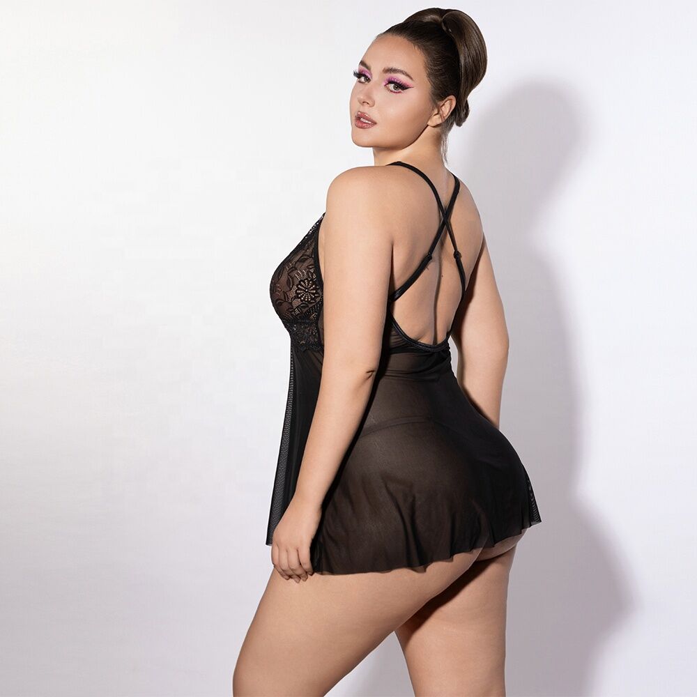 Сексуальные платья - Платье JSY P61151 Black Plus Size 2