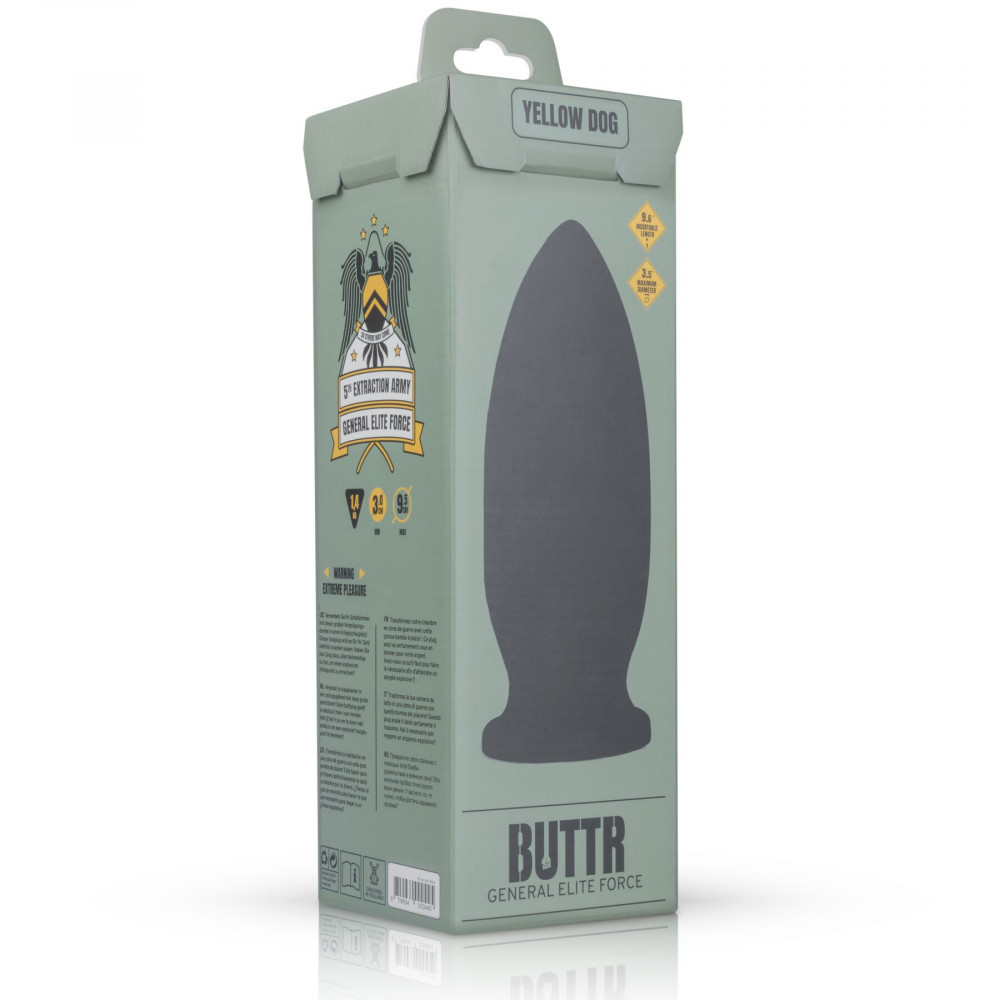 Анальные игрушки - Анальная пробка BUTTR - Yellow Dog Butt Plug 5