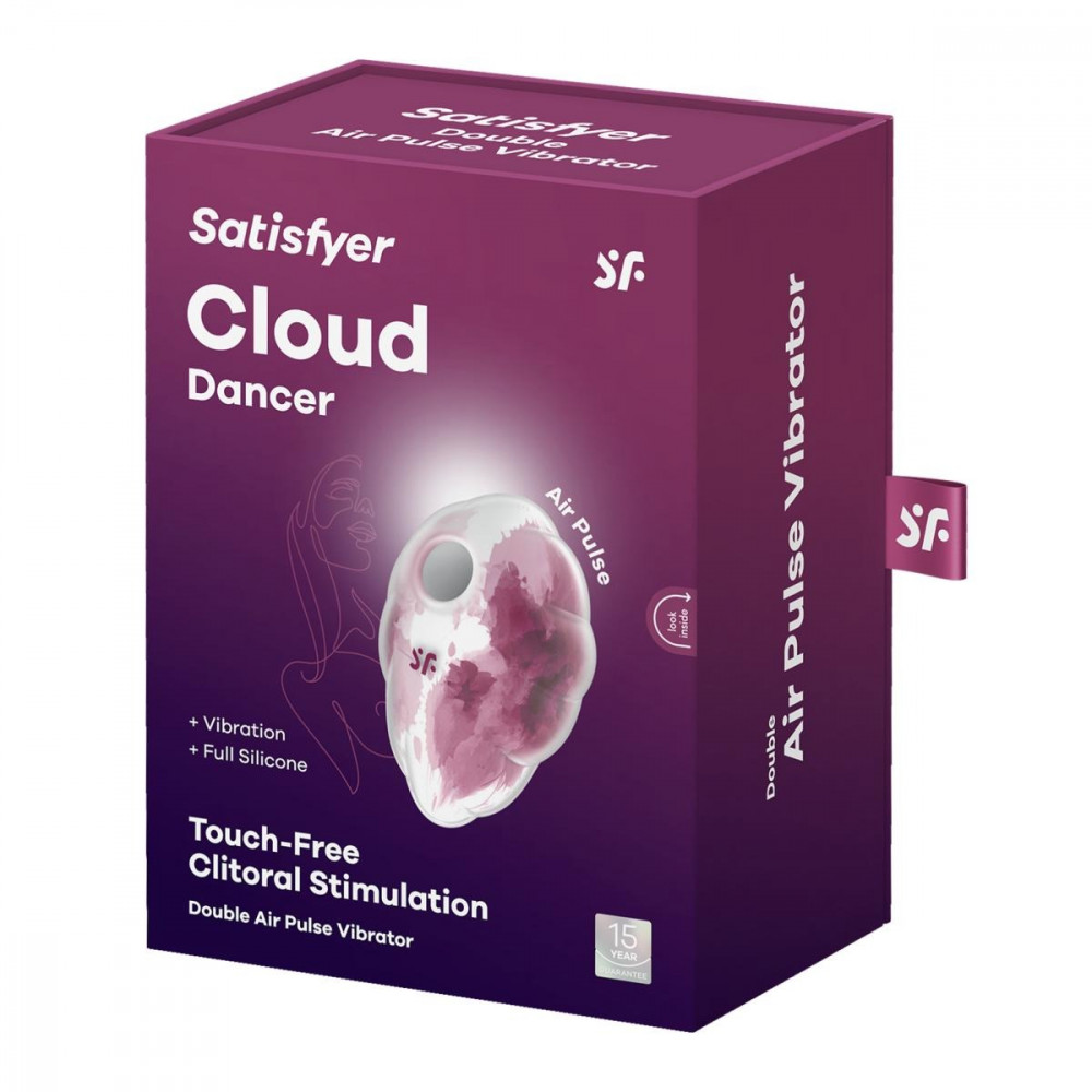 Секс игрушки - Вакуумно-импульсный стимулятор для клитора Satisfyer Cloud Dancer, красный 4