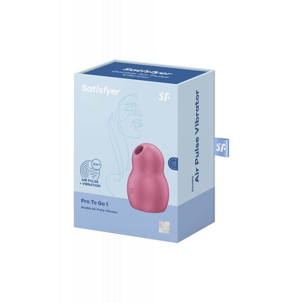 Вибратор - Вакуумный клиторальный стимулятор SATISFYER PRO TO GO 1 RED 1
