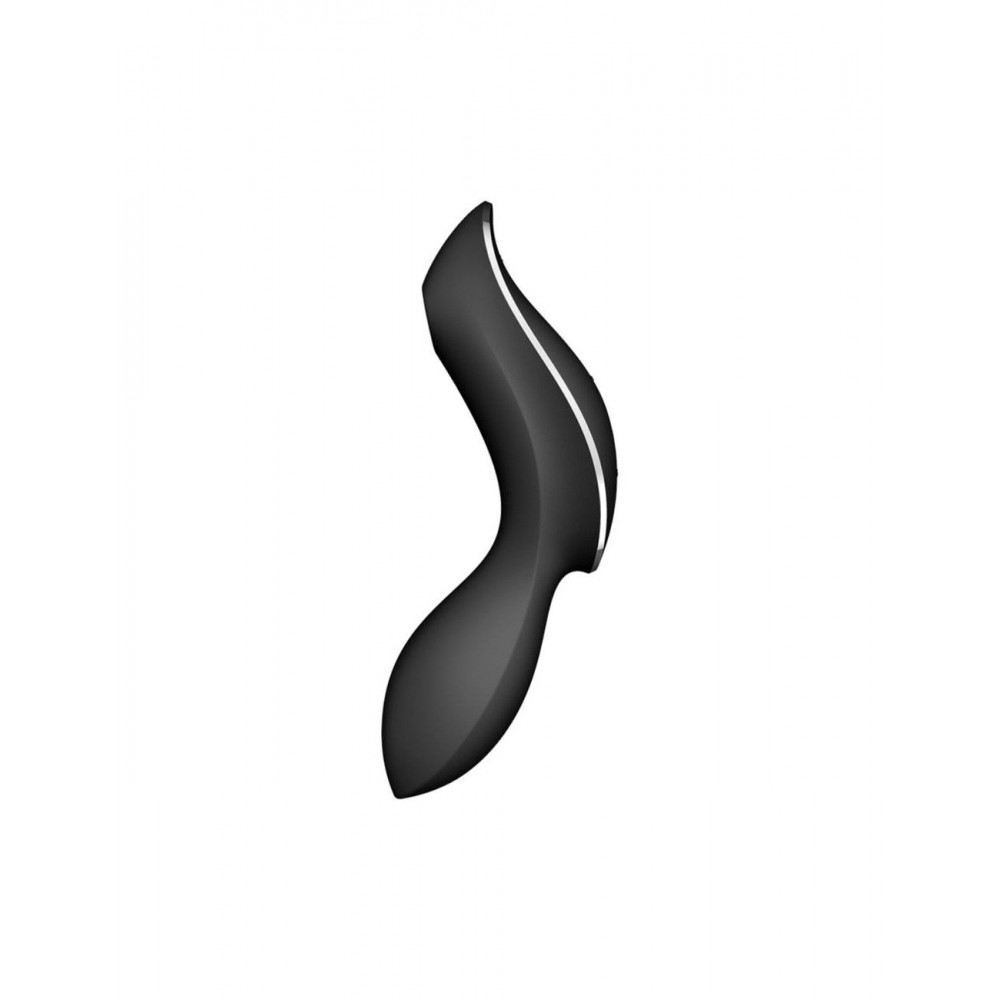 Вибраторы вакуумные - Вакуумный стимулятор с вибрацией Satisfyer Curvy Trinity 2 Black 3