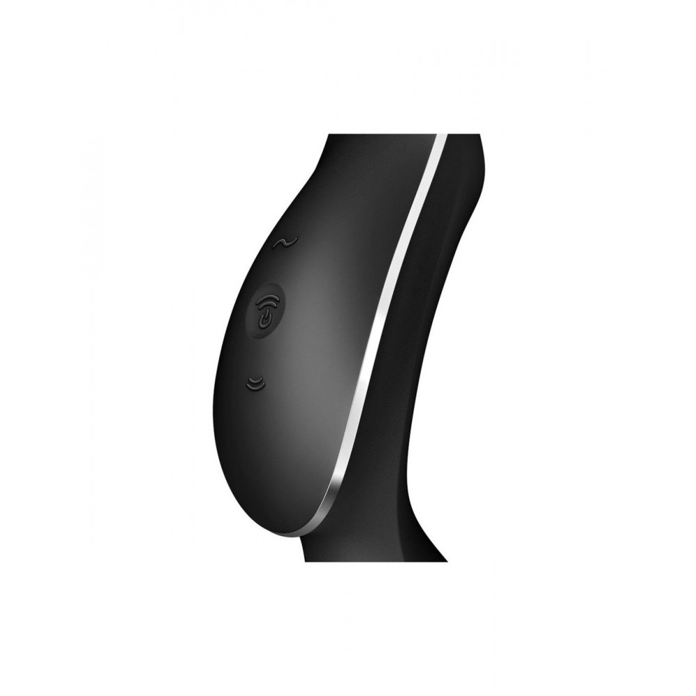 Вибраторы вакуумные - Вакуумный стимулятор с вибрацией Satisfyer Curvy Trinity 2 Black 2