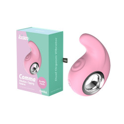 Вибратор для клитора с колебаниями язычка Comma Chisa, силиконовый, розовый