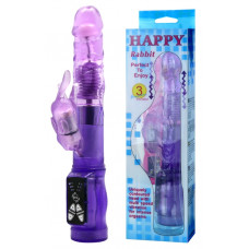 Вибратор с стимулятором клитора и функцией ротации BAILE - HAPPY RABBIT, BW-037034
