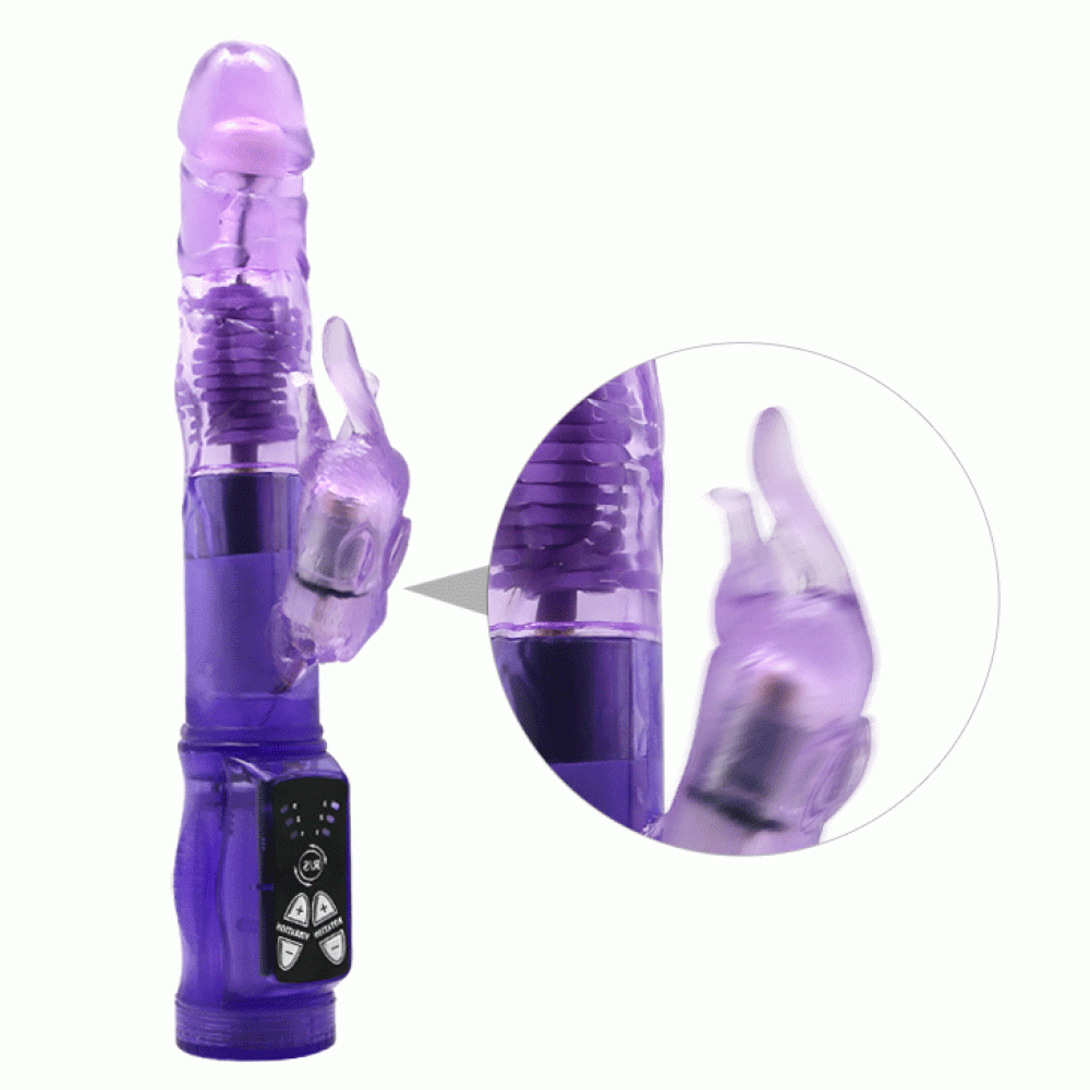 Вибратор - Вибратор с стимулятором клитора и функцией ротации BAILE - HAPPY RABBIT, BW-037034 7