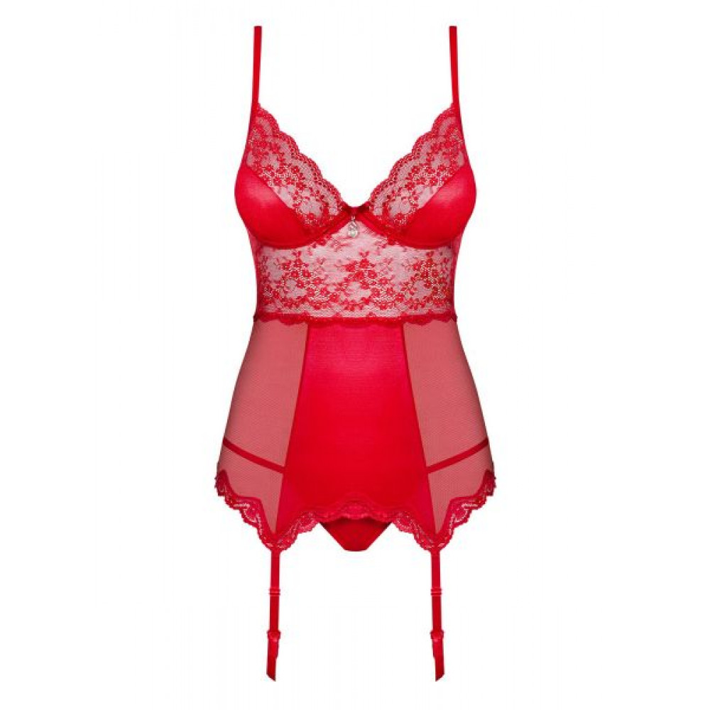 Эротические корсеты - Корсет с подвязками для чулок Obsessive Lovica corset XXL 2