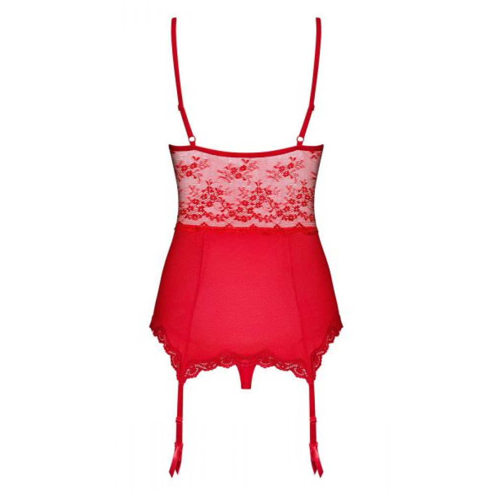 Эротические корсеты - Корсет с подвязками для чулок Obsessive Lovica corset XXL 3