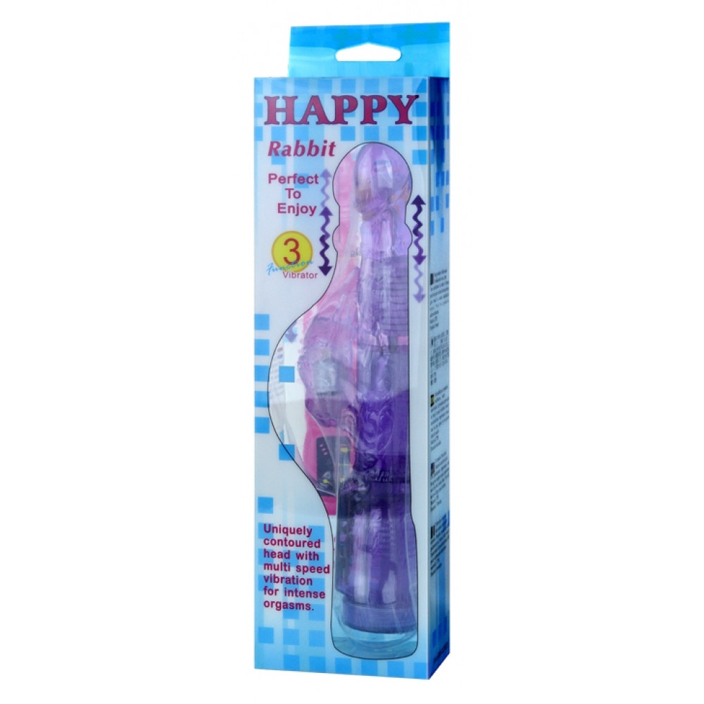 Вибратор - Вибратор с стимулятором клитора и функцией ротации BAILE - HAPPY RABBIT, BW-037034 1