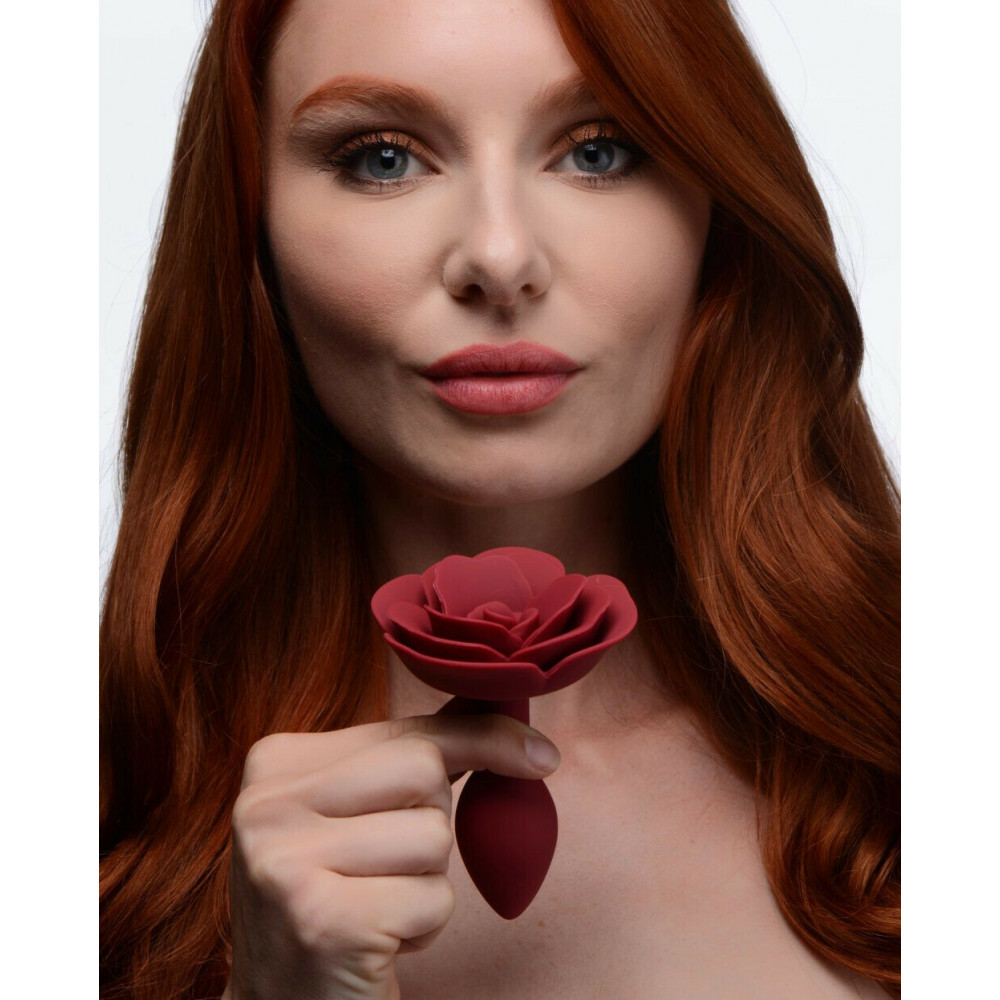 Анальные игрушки - Анальна пробка силикон роза Master Series Booty Bloom Silicone Anal Plug With 4