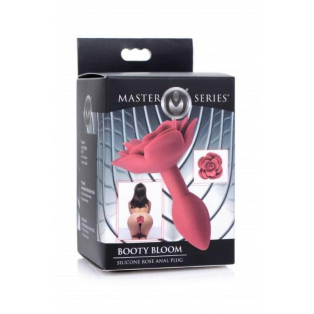 Анальные игрушки - Анальна пробка силикон роза Master Series Booty Bloom Silicone Anal Plug With 5