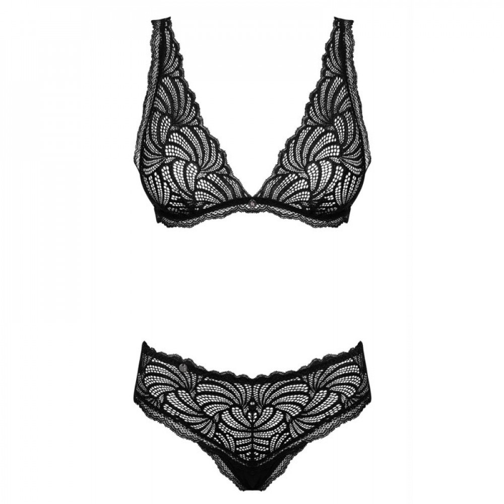 Эротическое белье - Комплект Obsessive Sweetia 2-pcs set black S/M 3