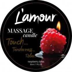 Массажная свеча L'amour Raspberry Bliss с ароматом малины, 30 мл