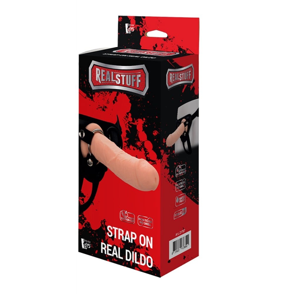 Женские страпоны - Реалистичный страпон REALSTUFF STRAP ON REAL DILDO 2