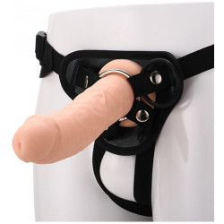 Реалистичный страпон REALSTUFF STRAP ON REAL DILDO