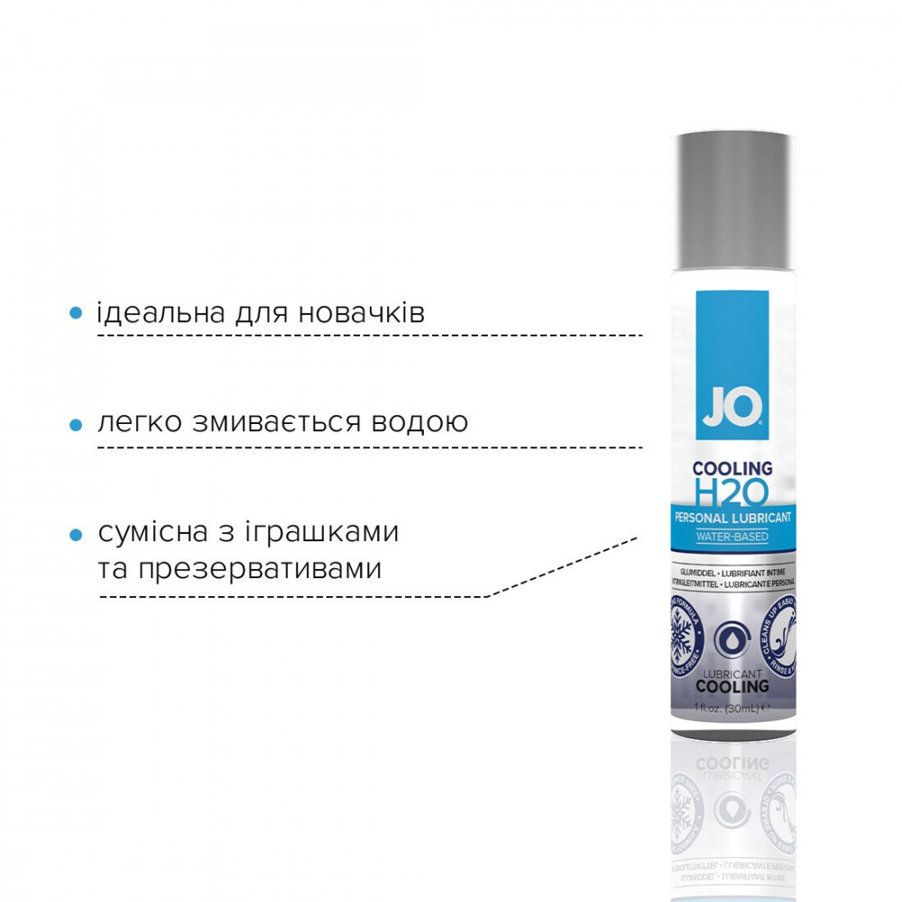 Смазка на водной основе - Охлаждающая смазка на водной основе System JO H2O COOLING (30 мл) с ментолом, растительный глицерин 3