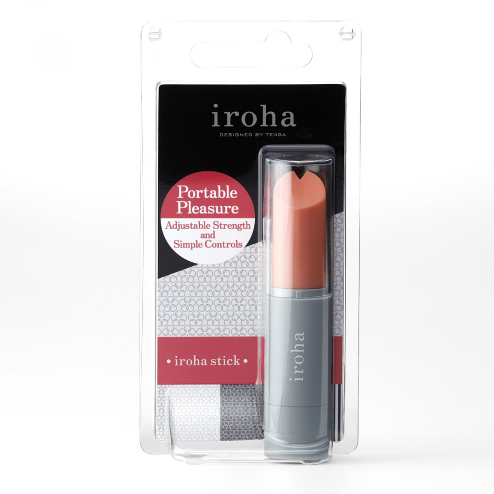Клиторальный вибратор - Вибратор-помада IROHA STICK Grey, плавное увеличение мощности 9
