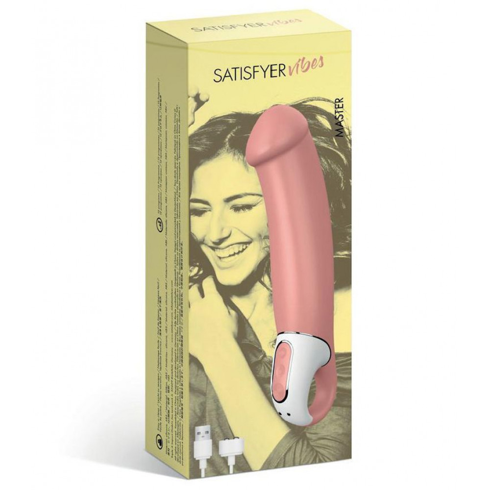 Вибратор - Мощный вибратор Satisfyer Vibes Master, гибкий литой силикон, 12 режимов работы, диаметр 46 мм 1
