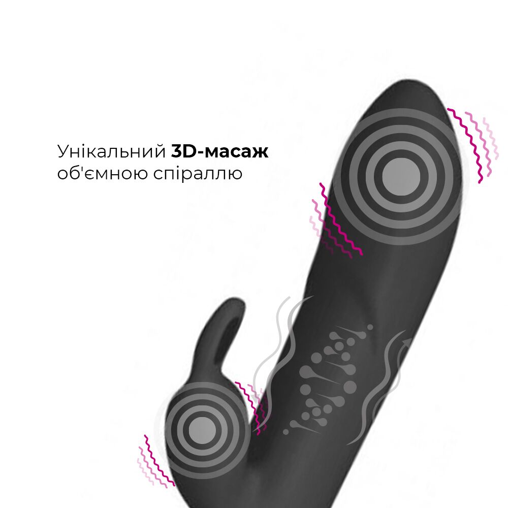 Вибратор-кролик - Вибратор-кролик со спиральным 3D-массажем Adrien Lastic Twister 5
