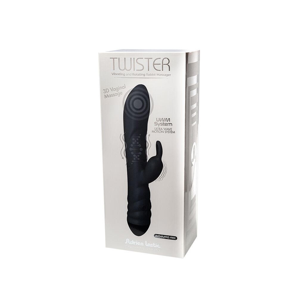 Вибратор-кролик - Вибратор-кролик со спиральным 3D-массажем Adrien Lastic Twister 1