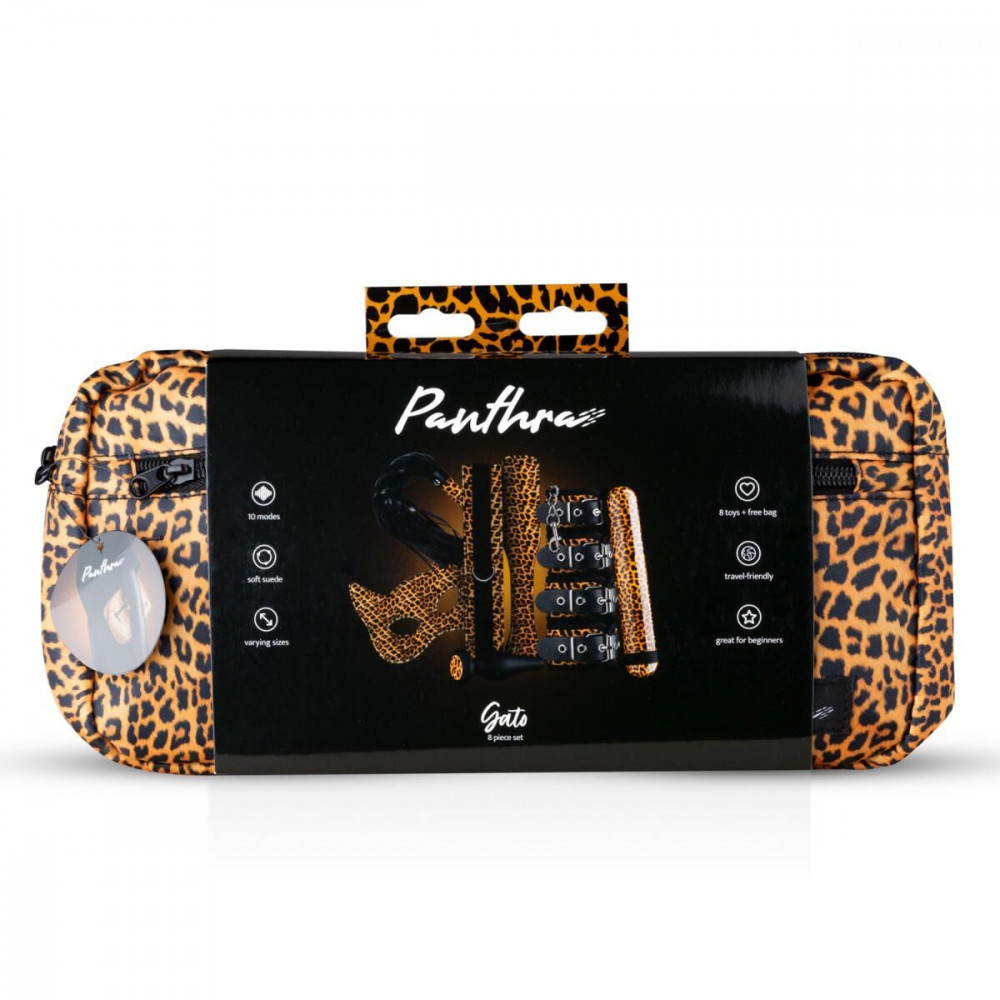 Наборы для БДСМ - Набор BDSM-аксессуаров Panthra Gato 8-piece set 4
