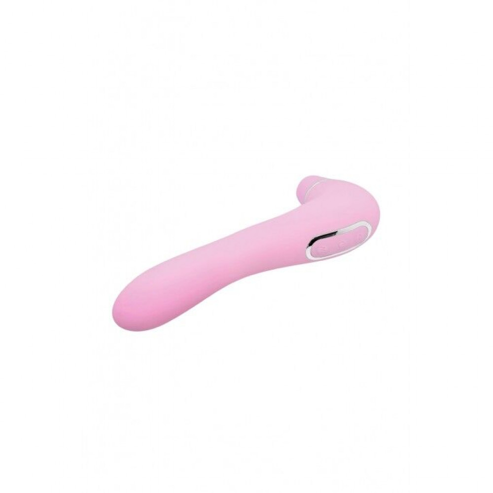 Вибраторы вакуумные - Вакуумный стимулятор с вибрацией Wooomy Smoooch Pink Clitoral Suction & Vibration, 10х2 режимов 2