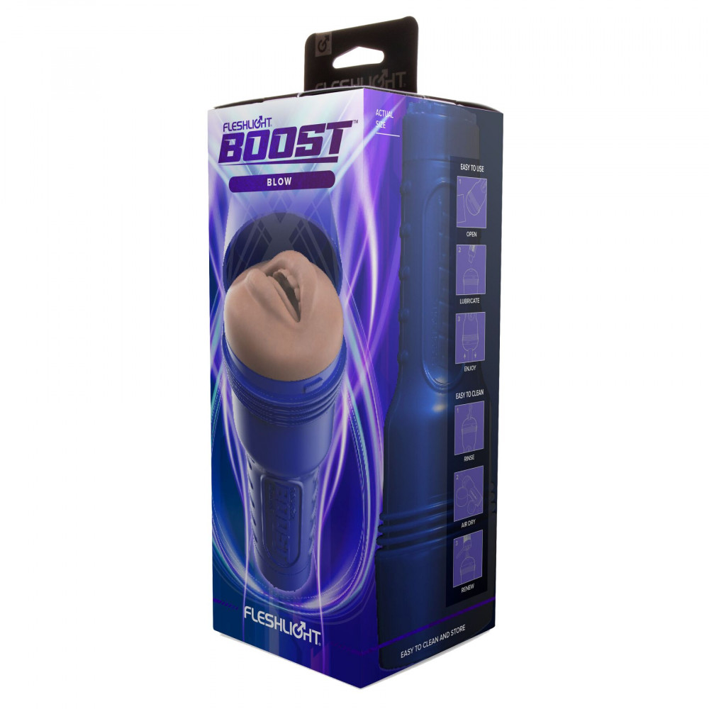 Мастурбаторы оральные - Мастурбатор-ротик Fleshlight Boost Blow, плавающие кольца Turbo Tech 2