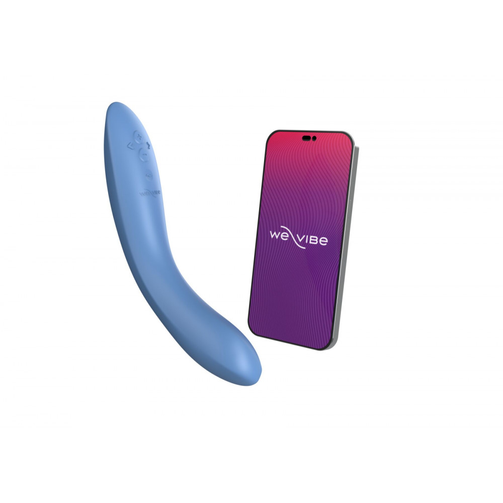 Стимулятор точки G - Смарт-вибратор We-Vibe Rave 2 Twisted Pleasure Blue, для точки G и входа во влагалище, 2 мотора