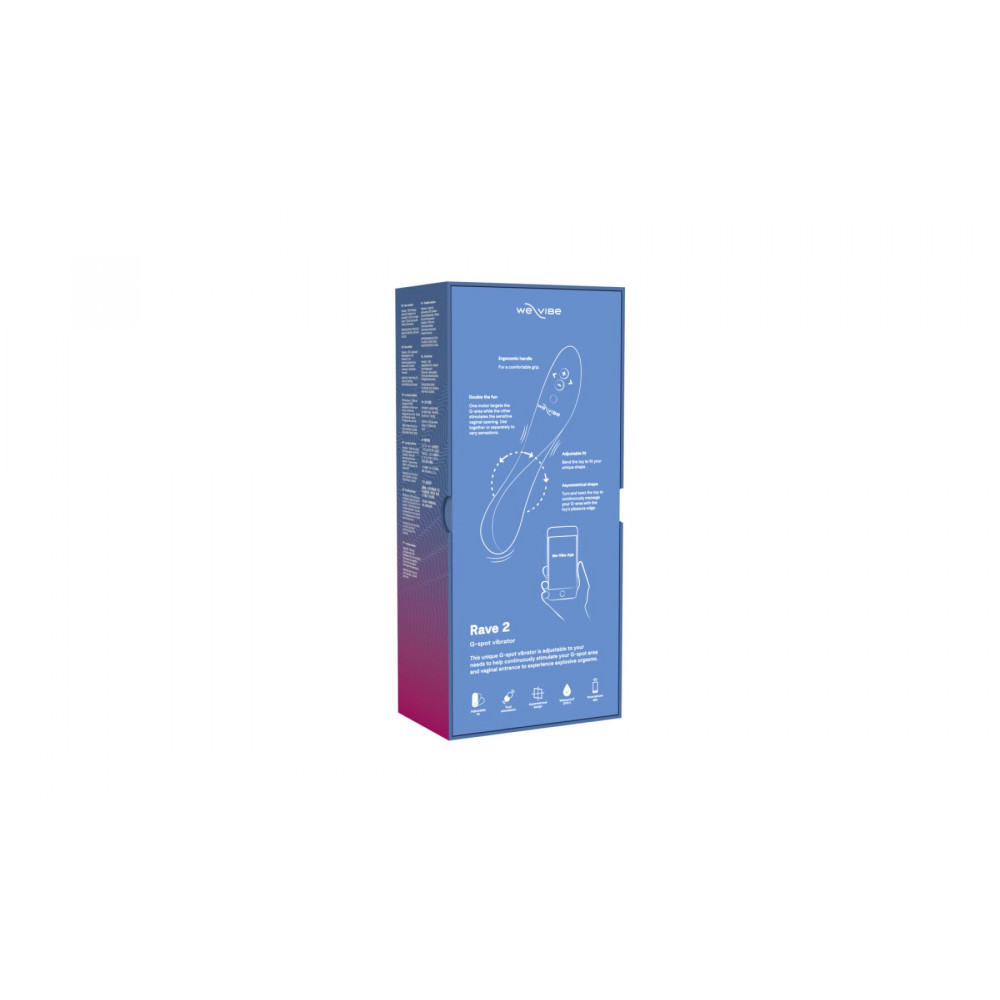 Стимулятор точки G - Смарт-вибратор We-Vibe Rave 2 Twisted Pleasure Blue, для точки G и входа во влагалище, 2 мотора 1