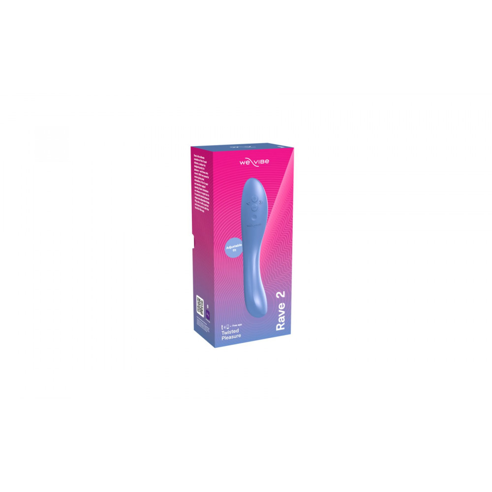 Стимулятор точки G - Смарт-вибратор We-Vibe Rave 2 Twisted Pleasure Blue, для точки G и входа во влагалище, 2 мотора 2