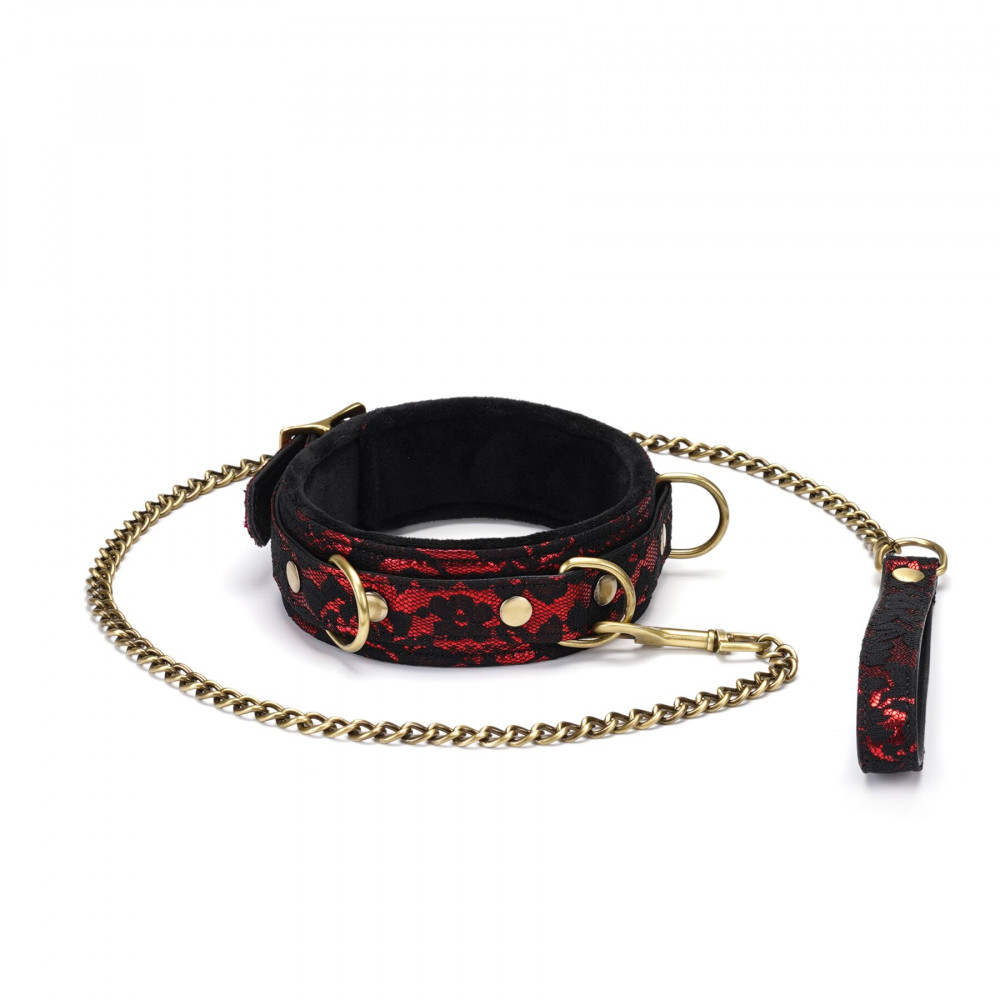Ошейники, поводки - Ошейник с поводком Liebe Seele Victorian Garden Collar with Leash
