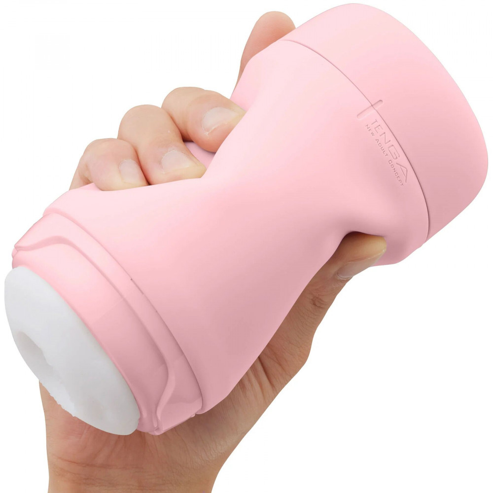 Другие мастурбаторы - Мастурбатор TENGA PUFFY Strawberry Pink , ультрамягкий материал, многоразовый, сквозной 5